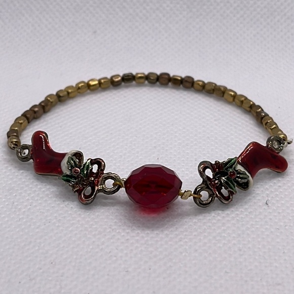 Christmas Stocking Ugly Sweater Bracelet - Picture 1 of 5